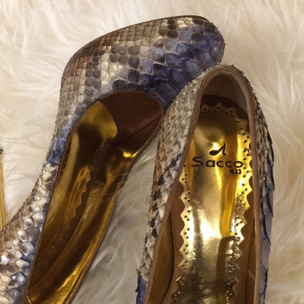 Authentic Python Snakeskin Francesco Sacco Heels - Picture 2 of 7